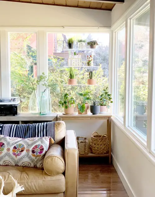 Window Plant Shelves