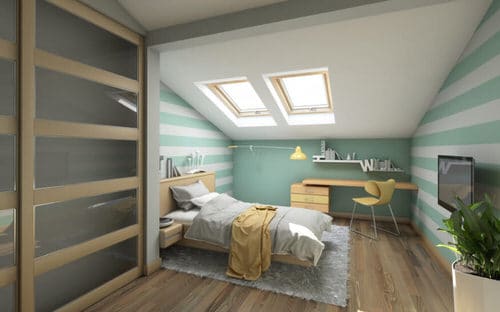 Stunning Attic Rooms with Plants Pictures
