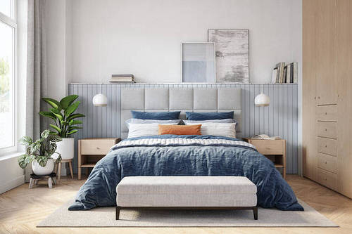 Bedroom with Potted Plants