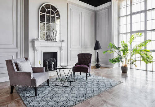 Modern Apartment with Potted Palm