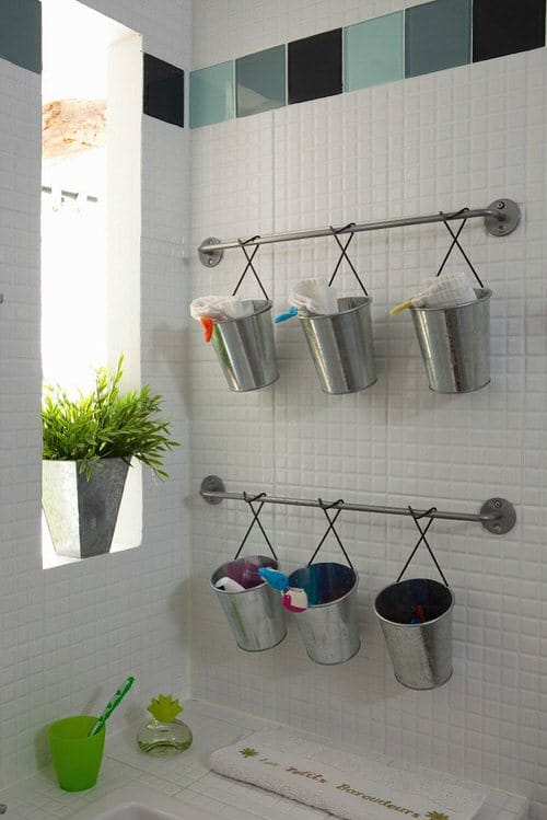 Potted Plant on a Narrow Bathroom Windowsill