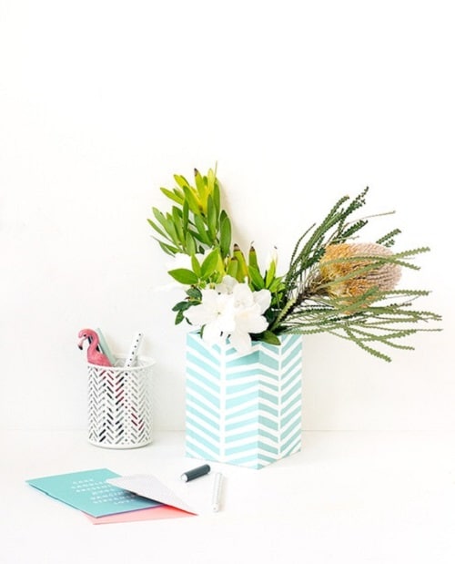 Patterned Box Vase