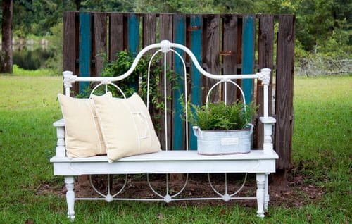 Metal Headboard Bench