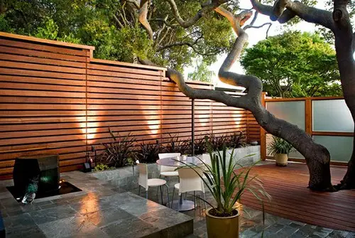 Modern Wood Fence