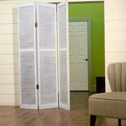 Salvaged Closet Doors using at fence