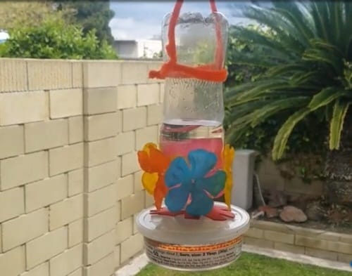 DIY Hummingbird Feeder with Common Household Items