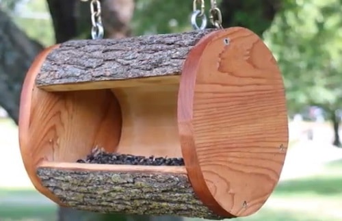 DIY Hummingbird Homemade Log Bird Feeder