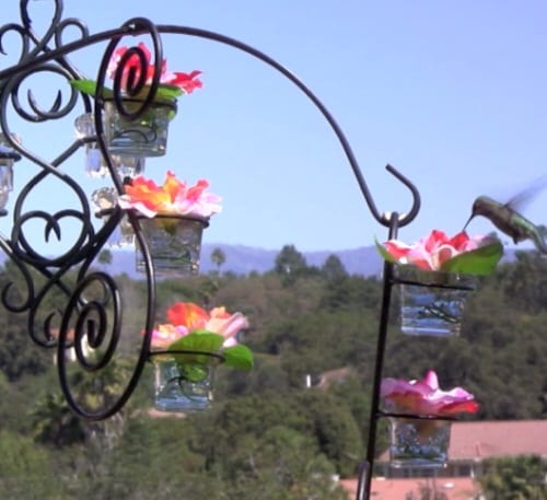DIY Hummingbird Silk-Flower Hummingbird Feeder