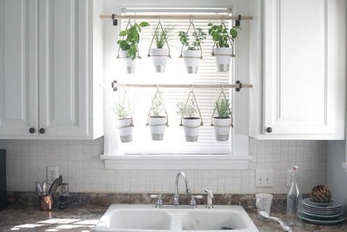 diy Hanging Herb Garden in Kitchen