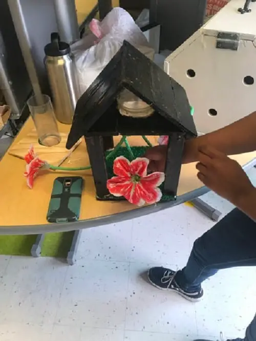 DIY Flower Box Hummingbird Feeder