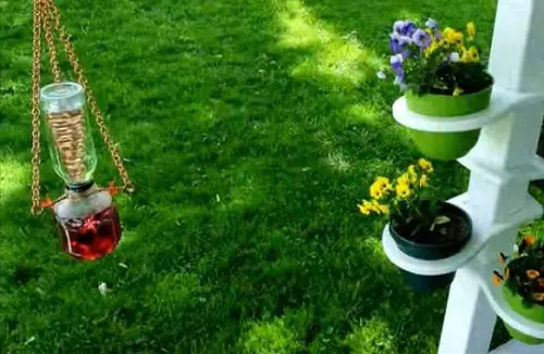 DIY Glass Bottle Hummingbird Feeder