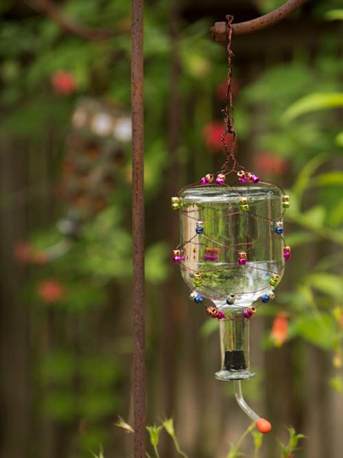 Tequila-Bottle Hummingbird Feeder