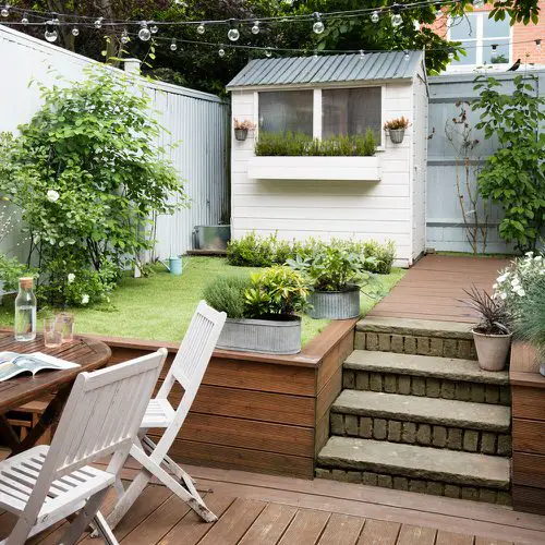 Raise a Seating Area at the End of Your Garden