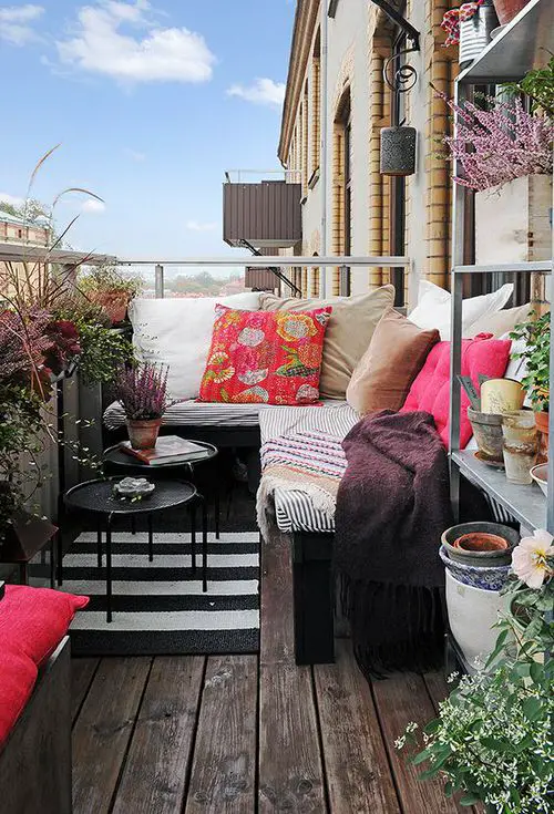 Bohemian Style Fall Balcony