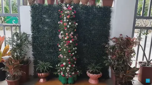 DIY Bottle Tower Garden Ideas 7