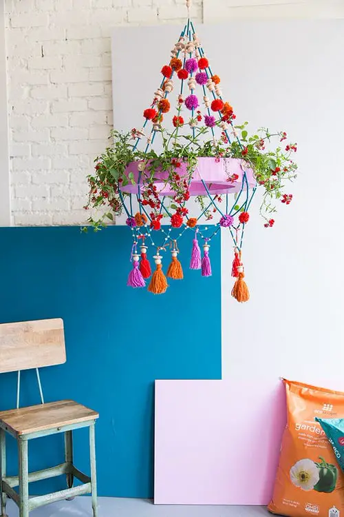 Old Chandeliers into Planters