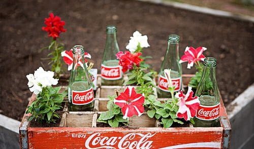 Coke Bottle Crate Planter
