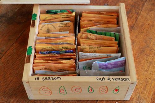 Recipe Box Seed Holder