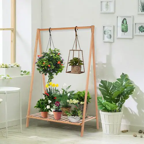 Mini Cloth Rack to Hang Plant Baskets and Pots