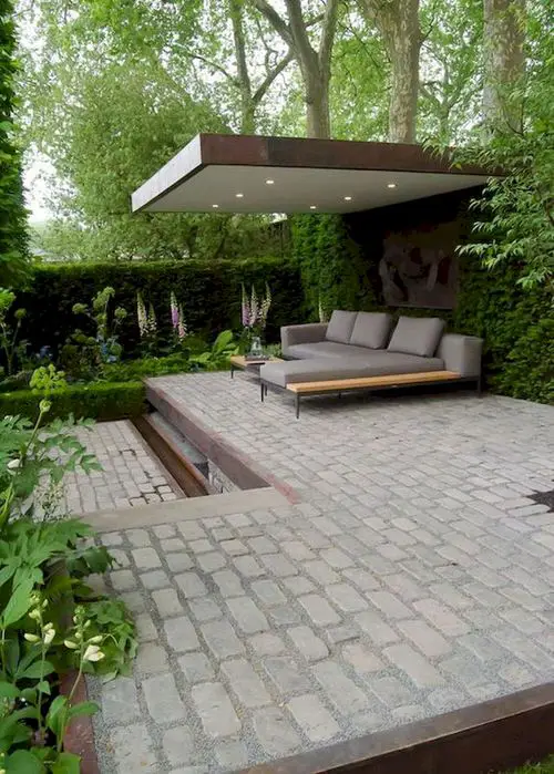 DIY Patio Garden Ideas Covered Space for Furniture