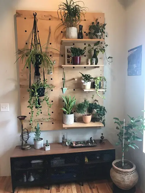 Pegboard planter idea 1