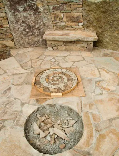 Mosaic Tiles Stepping Stone