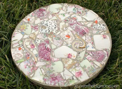 Broken China Dish Stepping Stone