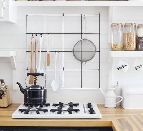 Hang  Spoons on DIY Wire Rack