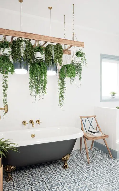 Ladder in a Bathroom