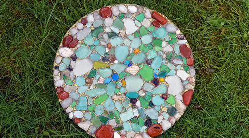 Sea Glass Stepping Stone