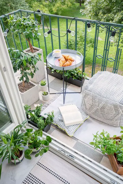 Cement Planters in balcony garden ideas