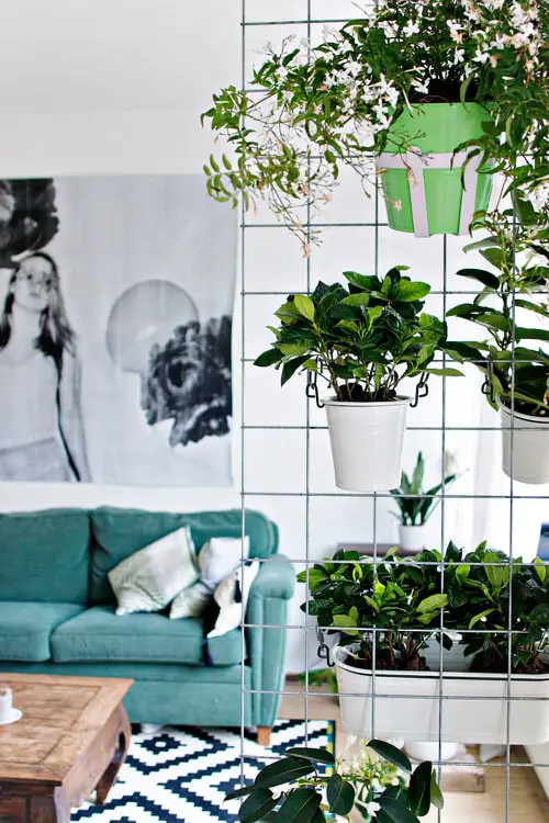 Easy Indoor Vertical Planter Projects Steel Mesh Planter