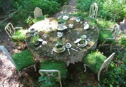 Dining Table Turned Mini Garden