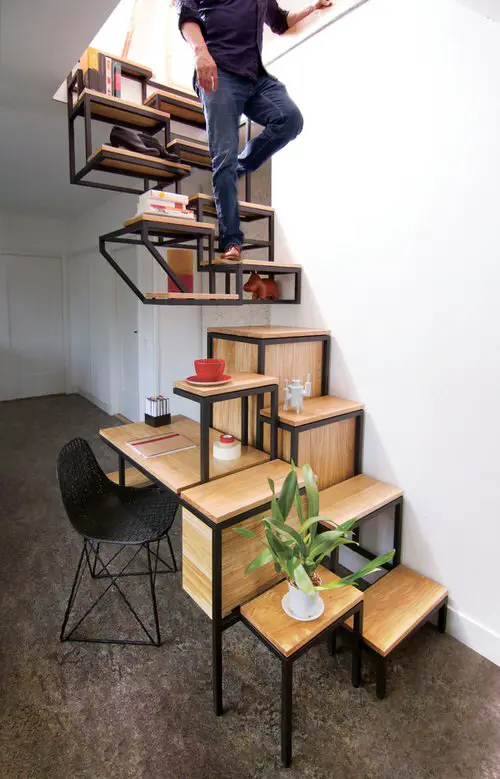 Stairs with Built-in Cupboards