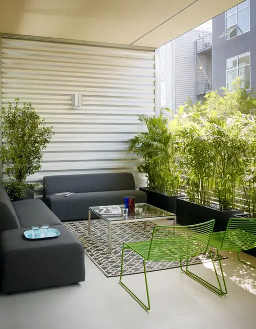 Living Room with an Open Garden