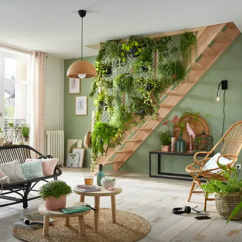 Indoor Garden on Stairs