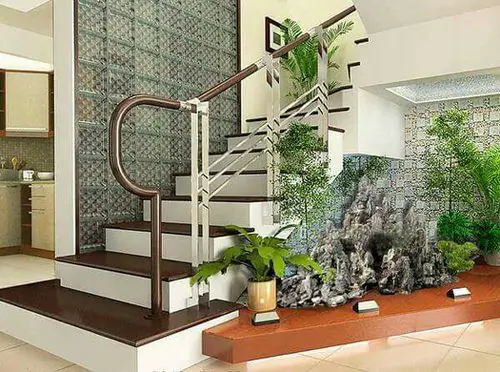 Stairs with a Mini Indoor Garden