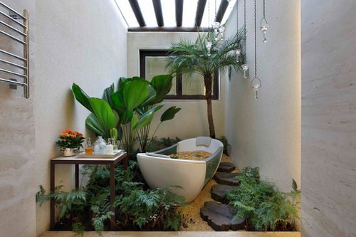 Tub in a Green Oasis