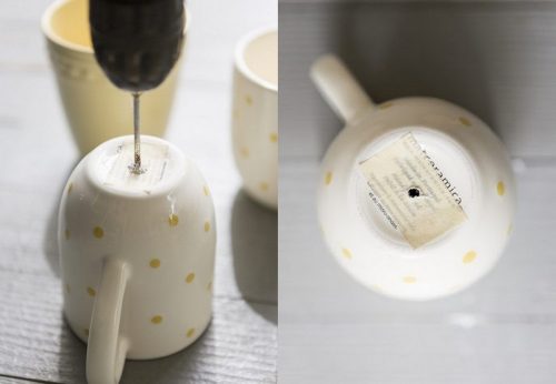 Making a Hole in Teacups and Coffee Mugs