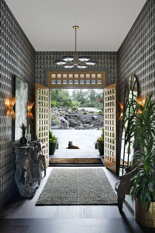 A Grand Dramatic Welcome with Plants
