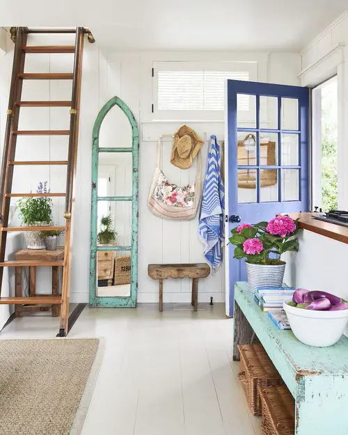 Entryway with Hydrangeas