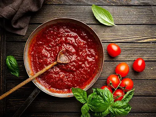Make Tomato Sauce with Basil flowers         