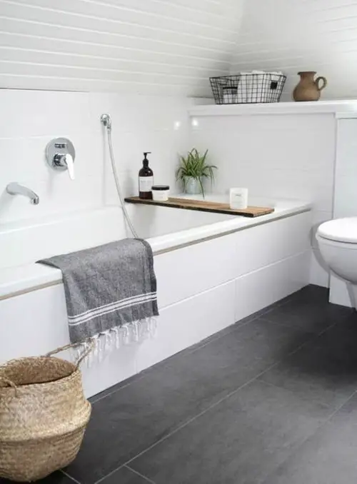 Wooden Plank on the Tub