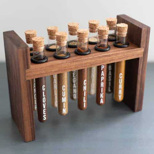  Cork Test Tube Spice Rack