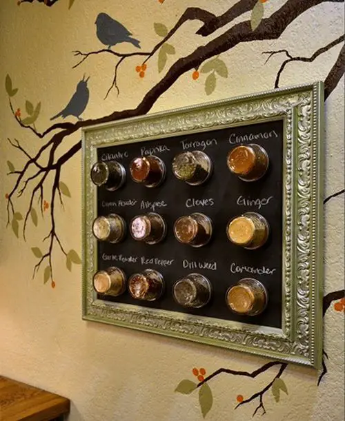  chalkboard spice rack