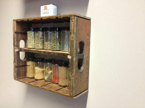 Soda Bottle Crate Spice Rack