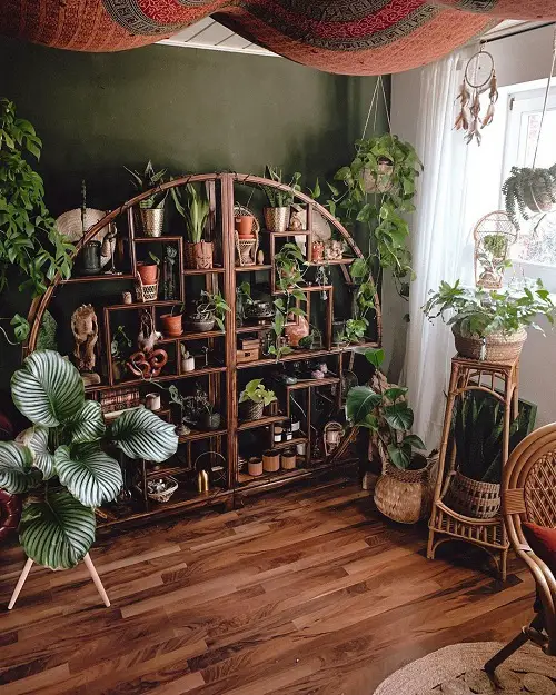 Customized Round Wooden Shelf for Potted Plants