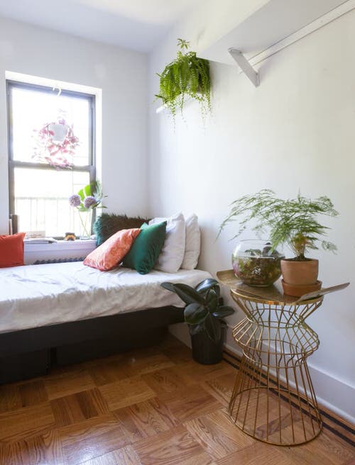 Pots on a Gold Wire Side Table