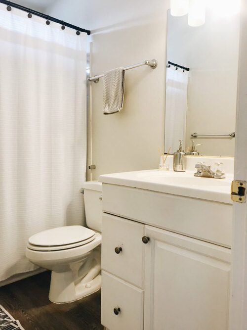 White color in bathroom