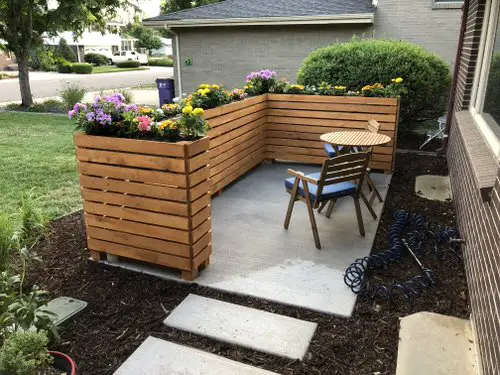 Slatted Privacy Planter